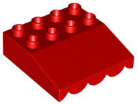 Lego Duplo dak, rood 8 noppen
