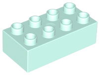 2x4 Duplo blokken - bouwstenen licht aqua 3011