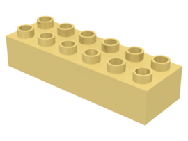 Lego Duplo blokken - 2x6 noppen licht geel