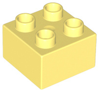 Duplo blokken 2x2 - bouwstenen Licht geel nieuw