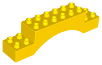 Duplo blokken : 2x10 duplo blokje boog geel