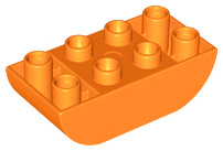 Duplo steen 2x4  omgekeerd oranje 98224