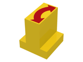 Lego Duplo blok 2x2x2 met 1x2 bovenkant - wissel knop 6442pb01