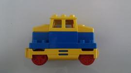 Lego Duplo locomotief 2745 Geel/Blauw