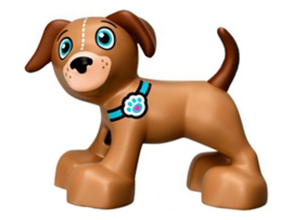 Lego Duplo Bruin hondje met halsband