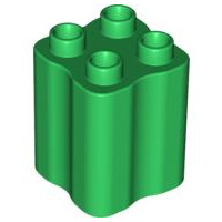 LEGO DUPLO blok 2x2x2 met inkepingen groen 31061