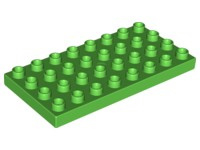 Lego Duplo bouwplaat 4x8 licht groen