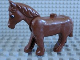 Lego Duplo paard bruin met beweegbaar hoofd