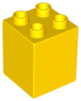 Lego Duplo blokken : 2x2x2 geel 31110
