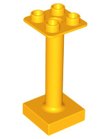 Lego Duplo pilaar/paal 2x4x4 rond licht oranje