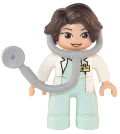 Lego Duplo poppetje dokter Sabine 47394pb329