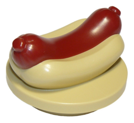 Lego Duplo Hotdog  met donker rood worstje