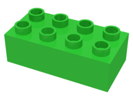 2x4 Duplo blokken - bouwstenen licht groen