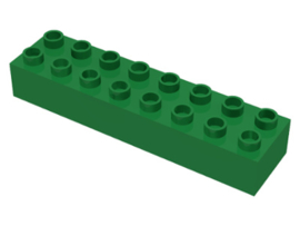 Duplo blokken : 2x8 duplo blokje groen