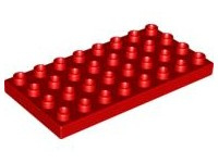 Lego Duplo bouwplaat 4x8 rood