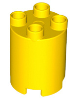 Lego Duplo blokken 2x2x2 rond geel