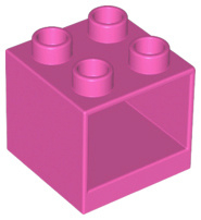 Duplo kastje voor lade donker roze 4890