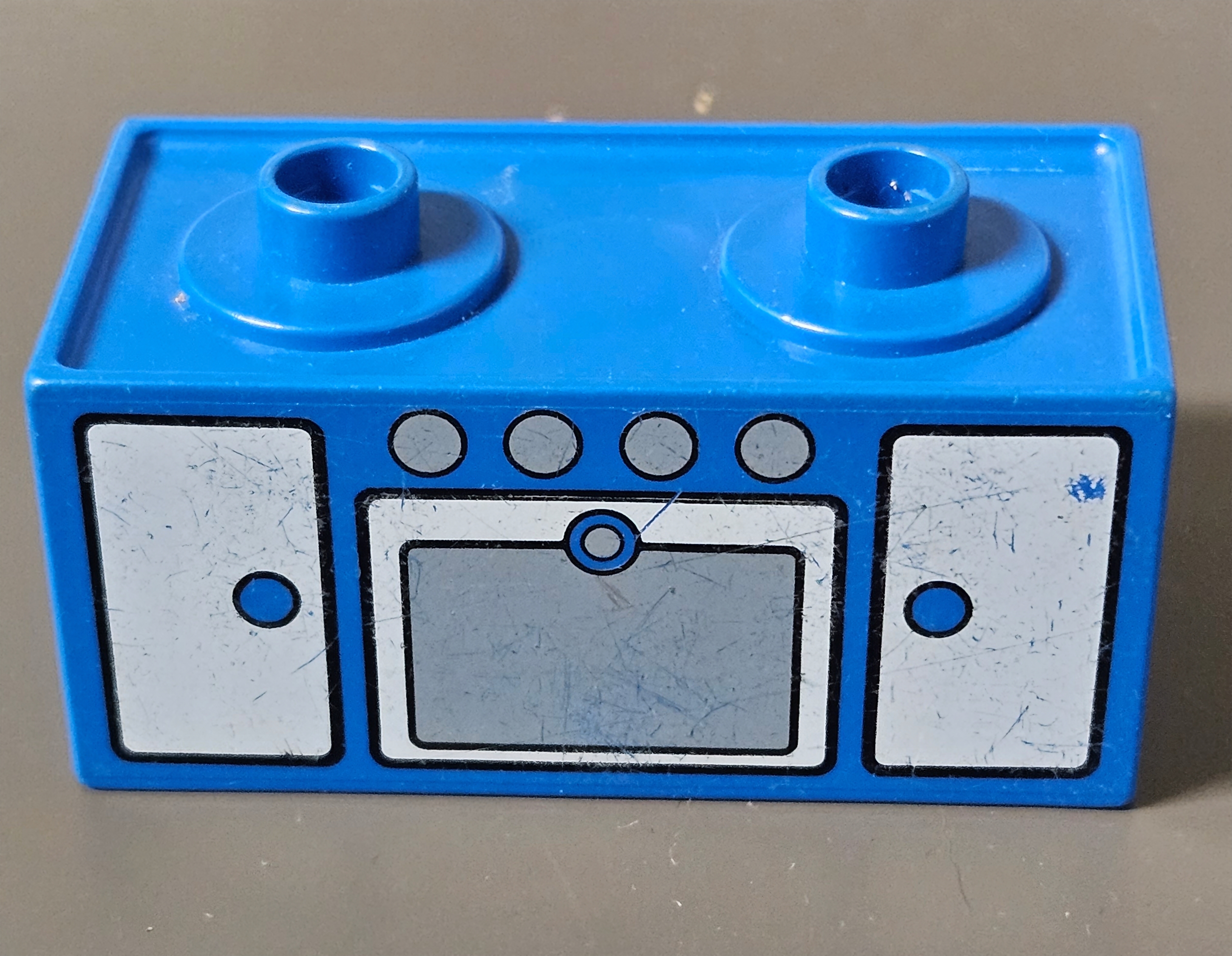 Lego Duplo Kookblok blauw met gaskookplaten en oven b-keuze