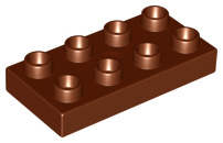 Lego Duplo bouwplaat 2x4 x 1/2 bruin