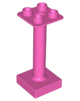 Lego Duplo pilaar-paal 2x4x4 rond donker roze 93353