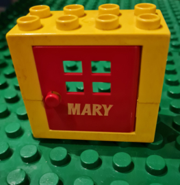 Lego Duplo Raam frame geel met raampje mary