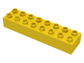 Duplo blokken : 2x8 duplo blokje geel
