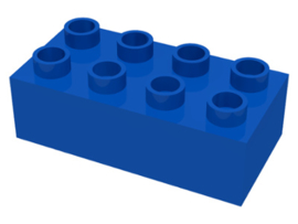 2x4 Duplo blokken - bouwstenen blauw nieuw