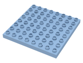 Lego Duplo bouwplaat 8x8 midden blauw b-keuze