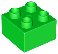 Duplo blokken 2x2 - bouwsteen lichtgroen