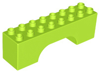 Lego Duplo blok boog 2x8x2 Lime 18652