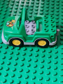 Lego Duplo auto groen safari met wilde dieren