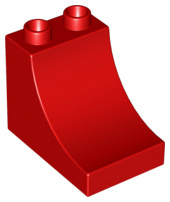 Lego Duplo blokken : 2x3x2 met curve rood