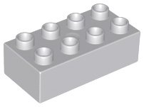 2x4 Duplo blokken - bouwstenen licht grijs nieuw