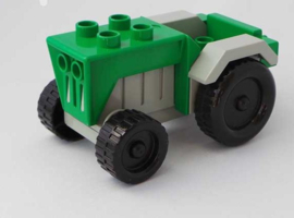 Lego Duplo tractor groen/ licht-grijs