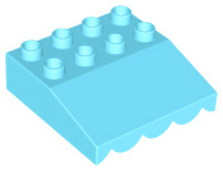 Lego Duplo dak, medium azure 8 noppen