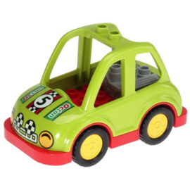 Lego Duplo lime-rode rally octan auto met motorblok