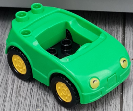 Lego Duplo auto licht groen met gele wielen klein model