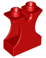 Duplo blokken 1x2x2 rood met inkeping voor voederbak