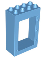 Lego Duplo Deur frame midden blauw