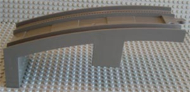 Lego Duplo trein rails brug onderdeel kort - donker blauwachtig grijs 6393