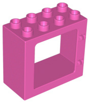 Raam frame donker roze