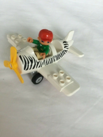 Lego Duplo dierentuin vliegtuig met poppetje