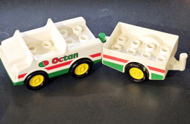 Lego Duplo Octan auto wit met aanhanger