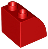 Duplo Steen 2x2x1 1/2 Helling Gebogen 11170 rood