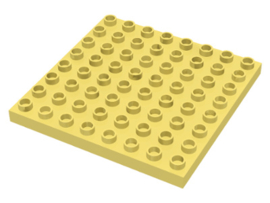 Lego Duplo bouwplaat 8x8 licht geel 51262