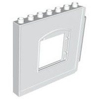 Lego Duplo Muur met raam opening wit aansluitbaar rechts 51260