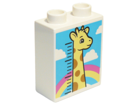 LEGO DUPLO blok 1x2x2 Giraffe bovenkant 76371pb232