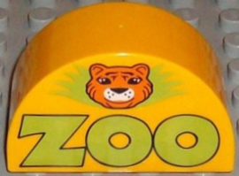 Lego Duplo steen 2x4x2 dierentuin entree logo zoo 31213pb014