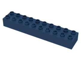 Lego Duplo blokken : 2x10 duplo blokje donker blauw
