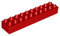 Duplo blokken : 2x10 duplo blokje rood